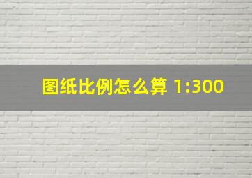 图纸比例怎么算 1:300